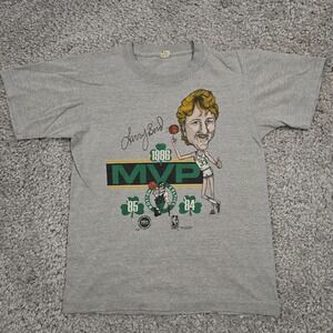 Vtg‎ 80s Larry Bird Celtics Shirt Small NBA MVP Graphic Tee Screen Stars Reto
